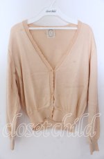 画像1: 【SALE】F&A / シアーフラワー釦UVカットニットカーディガン  サーモン O-25-11-11-2037-LO-TO-IG-ZT510 (1)