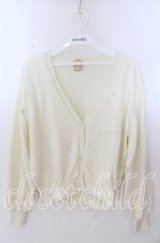 F&A / シアーフラワー釦UVカットニットカーディガン  オフ O-25-11-11-2038-LO-TO-IG-ZT510