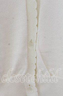 画像2: F&A / シアーフラワー釦UVカットニットカーディガン  オフ O-25-11-11-2038-LO-TO-IG-OS