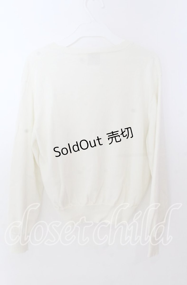 画像3: 【SALE】F&A / シアーフラワー釦UVカットニットカーディガン  オフ O-25-11-11-2038-LO-TO-IG-ZT510 (3)
