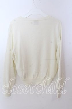 画像3: F&A / シアーフラワー釦UVカットニットカーディガン  オフ O-25-11-11-2038-LO-TO-IG-OS