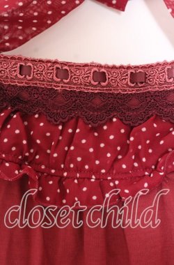 画像2: axes femme / ドットシフォンホルターキャミソール  アカ O-25-11-11-2040-AX-TO-IG-OS