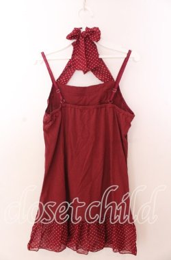 画像3: axes femme / ドットシフォンホルターキャミソール  アカ O-25-11-11-2040-AX-TO-IG-OS