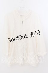 axes femme / シフォンフリルZIPパーカー  アイボリー O-25-11-11-2041-AX-TO-IG-OS