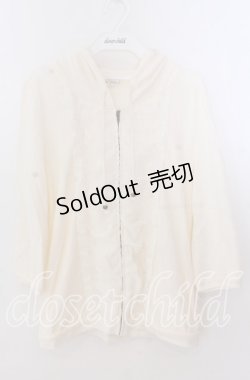 画像1: axes femme / シフォンフリルZIPパーカー  アイボリー O-25-11-11-2041-AX-TO-IG-OS