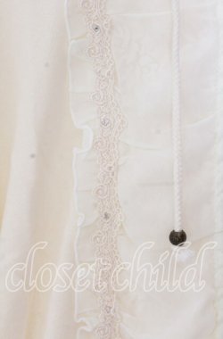 画像2: axes femme / シフォンフリルZIPパーカー  アイボリー O-25-11-11-2041-AX-TO-IG-OS