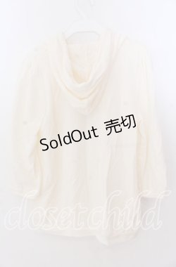 画像4: axes femme / シフォンフリルZIPパーカー  アイボリー O-25-11-11-2041-AX-TO-IG-OS