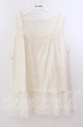 axes femme / ドットチュールタンクトップ  アイボリー O-25-11-11-2043-AX-TO-IG-OS