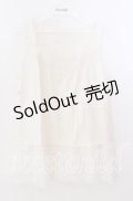 axes femme / ドットチュールタンクトップ  アイボリー O-25-11-11-2043-AX-TO-IG-OS