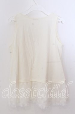 画像4: axes femme / ドットチュールタンクトップ  アイボリー O-25-11-11-2043-AX-TO-IG-OS