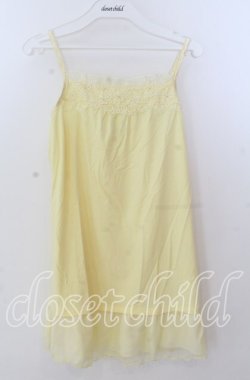 画像1: axes femme / フラワーレースキャミソール  イエロー O-25-11-11-2044-AX-TO-IG-OS