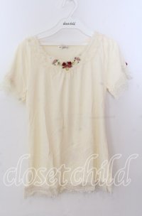 axes femme / ガーデン半袖インナープルオーバー  アイボリー O-25-11-11-2046-AX-TO-IG-ZT317