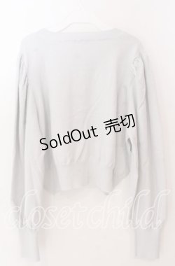 画像3: Cherirulu Chocola / リボンボタンカーディガン 3Ｌ シルバー O-25-11-11-2005-LO-TO-IG-OS