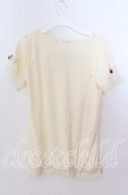 画像4: axes femme / ガーデン半袖インナープルオーバー  アイボリー O-25-11-11-2046-AX-TO-IG-OS