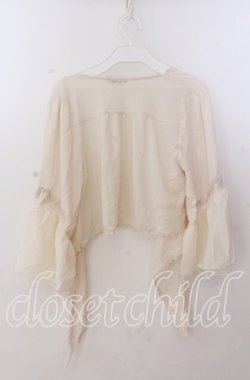 画像3: axes femme / ローズ刺繍前結びカーディガン  アイボリー O-25-11-11-2047-AX-TO-IG-OS