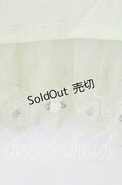 画像3: axes femme / 立体お花付きロングタンク  ライトグリーン O-25-11-11-2049-AX-TO-IG-ZT045