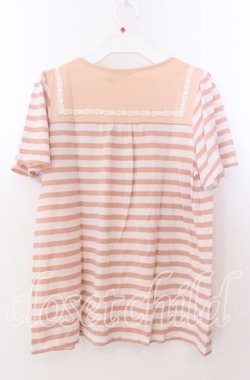 画像3: axes femme / ボーダーセーラー風tシャツ  ピンク×シロ O-25-11-11-2051-AX-TO-IG-OS