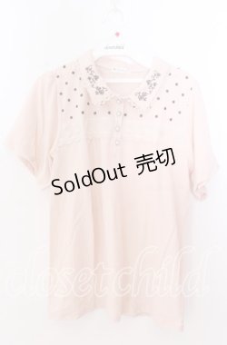 画像1: axes femme / 襟刺繍ポロシャツ  ピンク O-25-11-11-2052-AX-TO-IG-OS