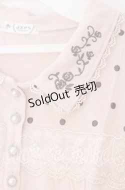 画像2: axes femme / 襟刺繍ポロシャツ  ピンク O-25-11-11-2052-AX-TO-IG-OS
