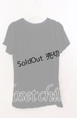 画像3: axes femme / 刺繍&レース半袖プルオーバー  クロ O-25-11-11-2053-AX-TO-IG-OS