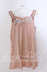 axes femme / 胸元＆肩デザインロングタンク  アイボリー O-25-11-11-2055-AX-TO-IG-ZT320