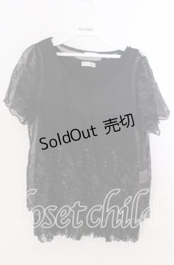 画像1: axes femme / タンク付きアンサンブルプルオーバー  クロ O-25-11-11-2056-AX-TO-IG-OS