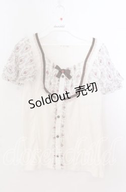 画像1: axes femme / 花柄切替プルオーバー  オフ O-25-11-11-2057-AX-TO-IG-OS