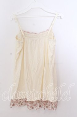 画像4: axes femme / 総レース・立体お花付きキャミソール  オフ O-25-11-11-2058-AX-TO-IG-OS