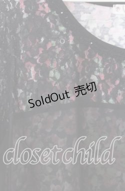 画像2: 【SALE】axes femme / レースシフォンレイヤード風トップス  クロ O-25-11-11-2061-AX-TO-IG-ZT277