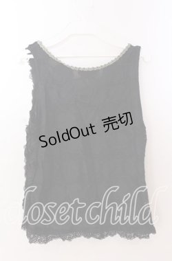 画像3: axes femme / 薔薇生地タンクトップ  クロ O-25-11-11-2063-AX-TO-IG-OS