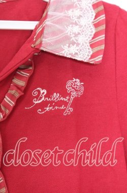 画像2: axes femme / ストライプ切り替えポロシャツ  アカ O-25-11-11-2065-AX-TO-IG-OS