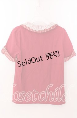 画像5: axes femme / ストライプ切り替えポロシャツ  アカ O-25-11-11-2065-AX-TO-IG-OS