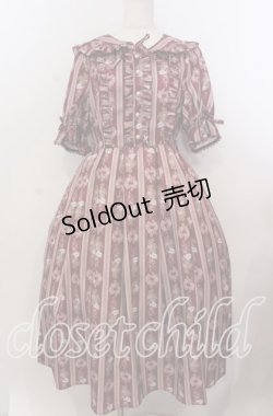 画像1: axes femme kawaii / RosyBear柄ワンピース  アカ O-25-11-11-2068-AX-OP-IG-OS