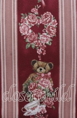 画像2: axes femme kawaii / RosyBear柄ワンピース  アカ O-25-11-11-2068-AX-OP-IG-OS