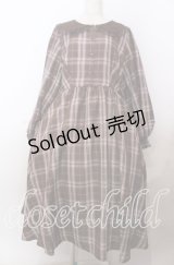 m petit by misako / マイメロチェックフレアワンピース 3Ｌ ブラウン O-25-11-11-2070-LO-OP-IG-OS