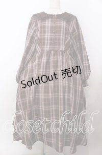 m petit by misako / マイメロチェックフレアワンピース 3Ｌ ブラウン O-25-11-11-2070-LO-OP-IG-OS