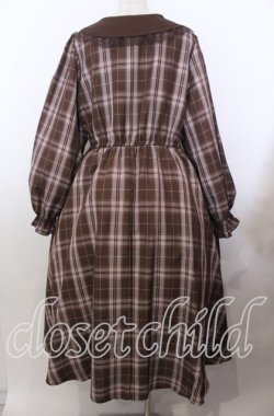 画像3: m petit by misako / マイメロチェックフレアワンピース 3Ｌ ブラウン O-25-11-11-2070-LO-OP-IG-OS