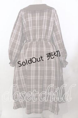 画像3: m petit by misako / マイメロチェックフレアワンピース 3Ｌ ブラウン O-25-11-11-2070-LO-OP-IG-OS