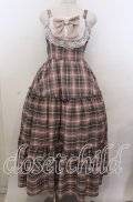 Lovely Tency / 眞白ありすコラボ ジャンパースカート LL ピンク×グレーチェック O-25-11-11-2073-LO-OP-IG-OS