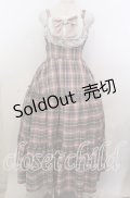 Lovely Tency / 眞白ありすコラボ ジャンパースカート LL ピンク×グレーチェック O-25-11-11-2073-LO-OP-IG-OS