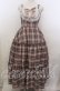 画像1: Lovely Tency / 眞白ありすコラボ ジャンパースカート LL ピンク×グレーチェック O-25-11-11-2073-LO-OP-IG-OS (1)
