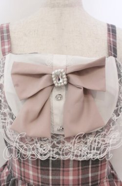 画像2: Lovely Tency / 眞白ありすコラボ ジャンパースカート LL ピンク×グレーチェック O-25-11-11-2073-LO-OP-IG-OS