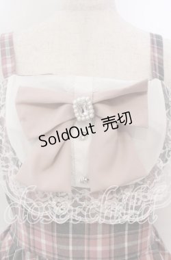 画像2: Lovely Tency / 眞白ありすコラボ ジャンパースカート LL ピンク×グレーチェック O-25-11-11-2073-LO-OP-IG-OS