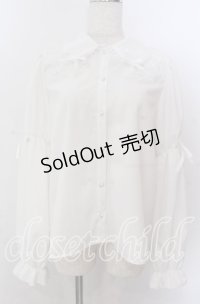 Lovely Tency / 眞白ありすコラボ ブラウス LL シロ O-25-11-11-2074-LO-BL-IG-OS