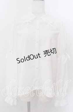 画像1: Lovely Tency / 眞白ありすコラボ ブラウス LL シロ O-25-11-11-2074-LO-BL-IG-OS