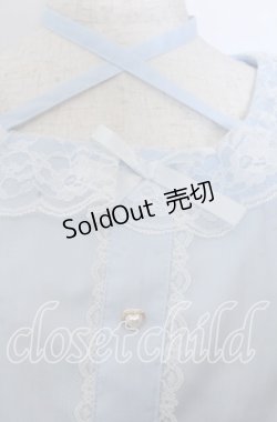 画像2: Lovely Tency / alsチョーカーレースブラウス LL サックス O-25-11-11-2075-LO-BL-IG-OS