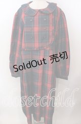 FLC / チェック柄ボックスプリーツワンピース 4Ｌ アカチェック O-25-11-11-2076-LO-OP-IG-OS