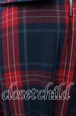 画像2: FLC / チェック柄ボックスプリーツワンピース 4Ｌ アカチェック O-25-11-11-2076-LO-OP-IG-OS