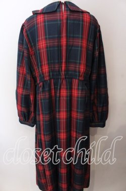 画像3: FLC / チェック柄ボックスプリーツワンピース 4Ｌ アカチェック O-25-11-11-2076-LO-OP-IG-OS
