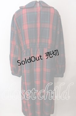 画像3: FLC / チェック柄ボックスプリーツワンピース 4Ｌ アカチェック O-25-11-11-2076-LO-OP-IG-OS